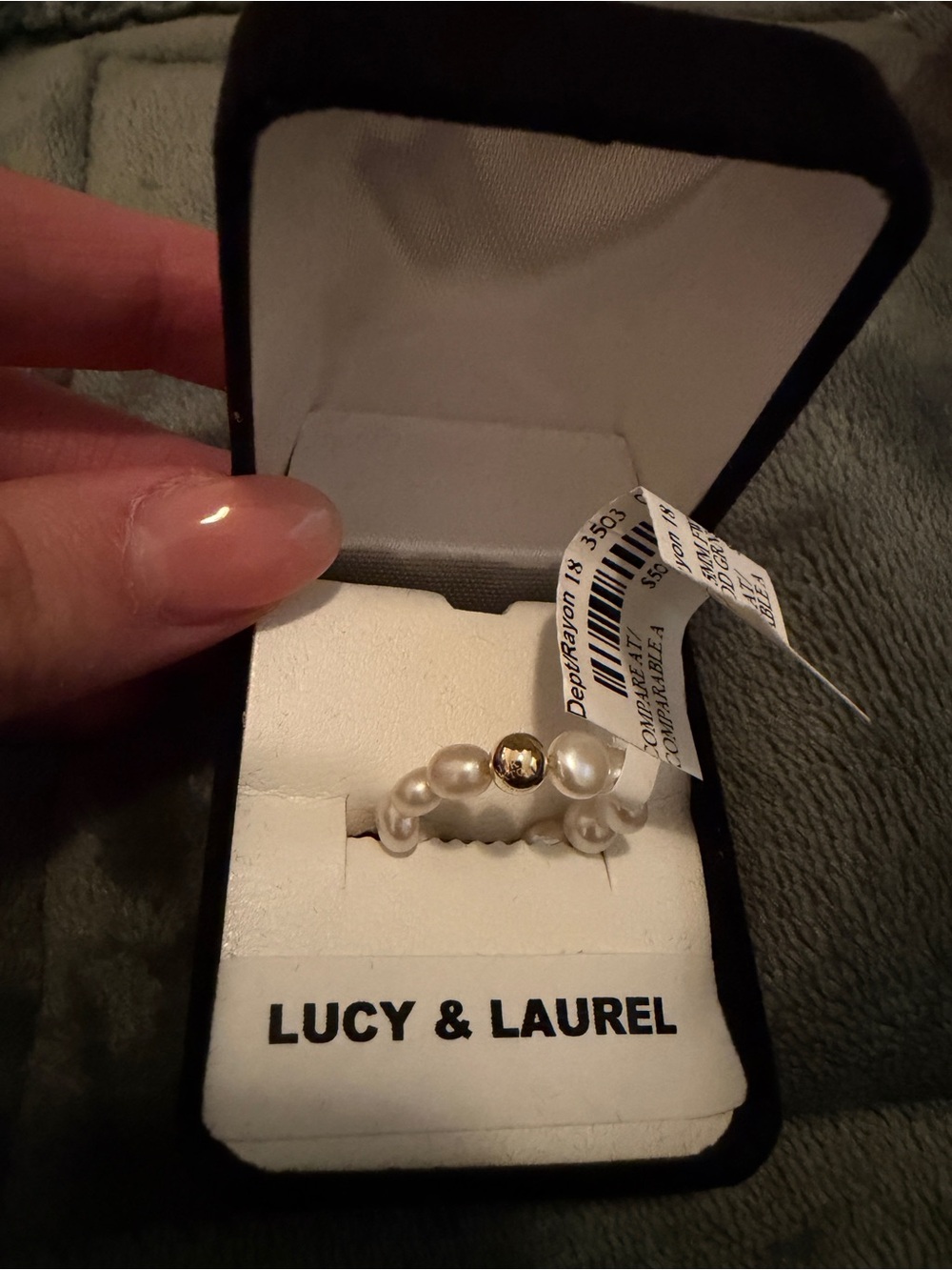 Lucy & Laurel 14k Gold and Pearl Bead Ring - Women's Jewelry